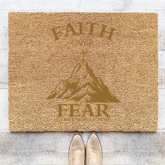 Faith Over Fear Coir Doormats
