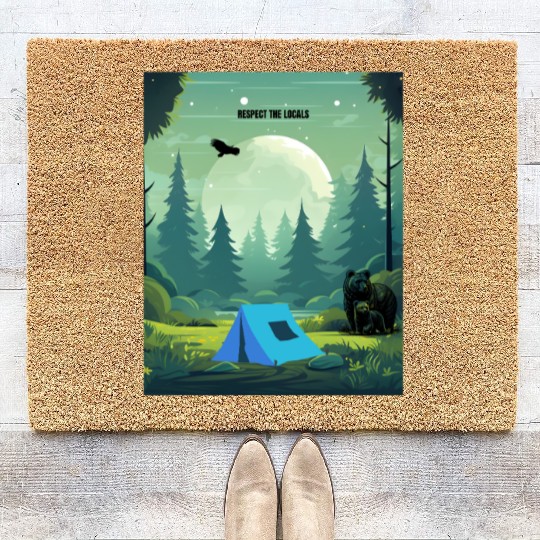 Respect the Locals – Wilderness Camping Warning Coir Doormats
