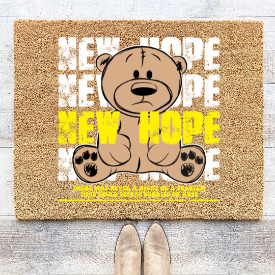 New Hope No More Teddy Bear Coir Doormats
