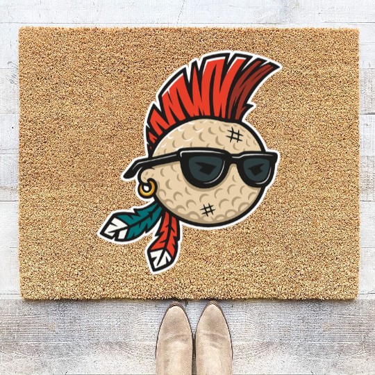 Punk Rock Golf Style Coir Doormats