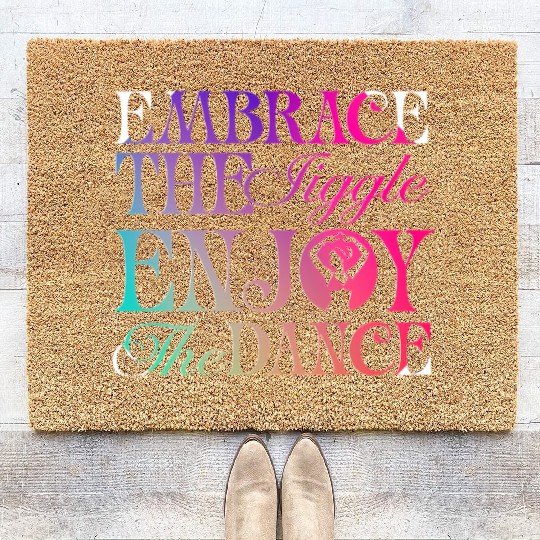 Belly Dancing Persian Dancer Embrace The Jiggle Coir Doormats