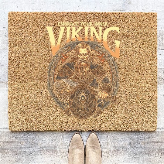 Viking Mythology Pagan Embrace Your Inner Viking Coir Doormats