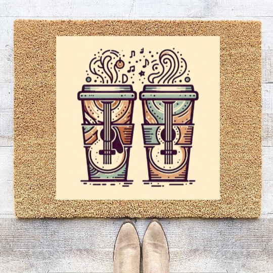 "SUN & US" Matching Coir Doormats - Where Coffee Meets