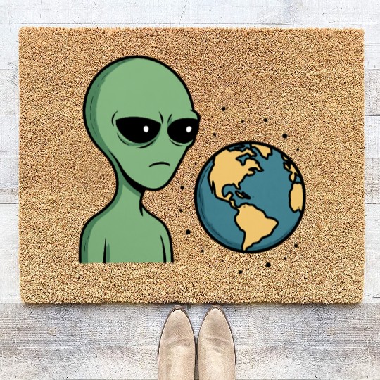 Judgy Alien Coir Doormats