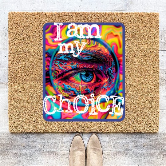 Vivid Psychedelic Eye Art Coir Doormats