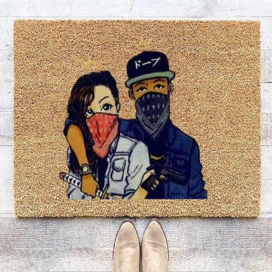 Urban Rebels Masked Duo Coir Doormats Design
