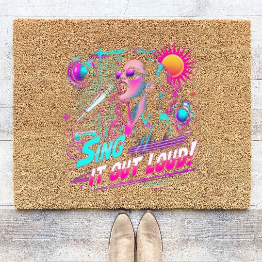 Karaoke Sing It Out Loud Coir Doormats