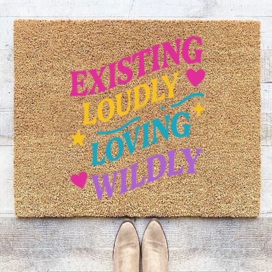 Queer Pride Queer Joy LGBTQ+ Affirmation Trans Coir Doormats