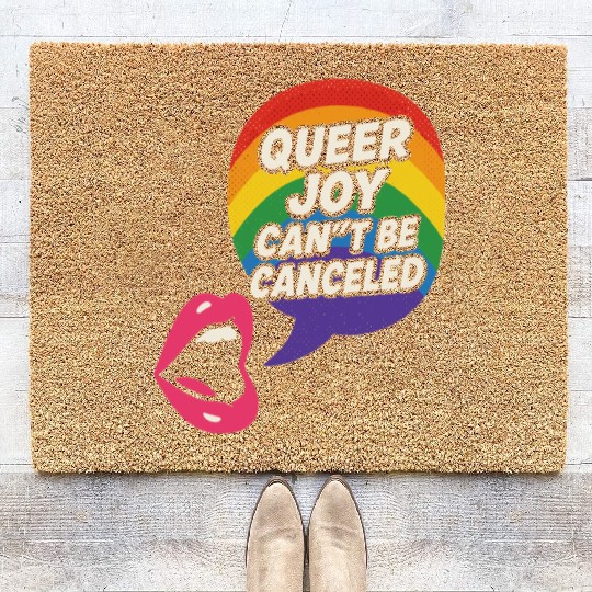 Queer Pride Queer Joy LGBTQ+ Affirmation Trans Coir Doormats