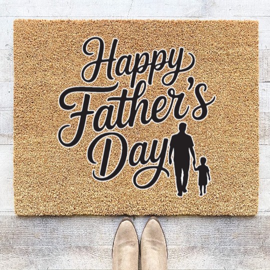 Happy Father’s Day – Stylish Typography Design Coir Doormats