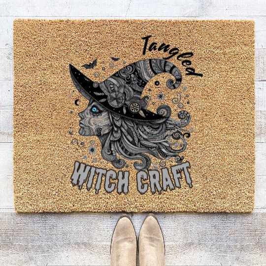 Tangled-in-Witchcraft–Halloween-Art-in-Enchanted Coir Doormats