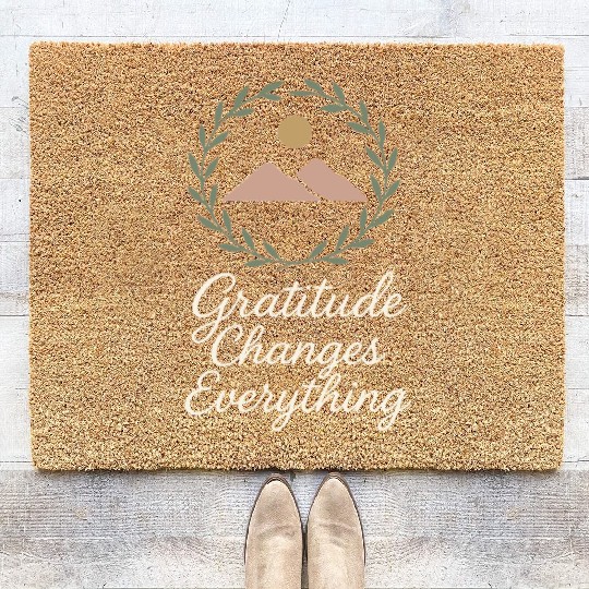 Gratitude Mindfulness Positive Affirmation Daily Coir Doormats