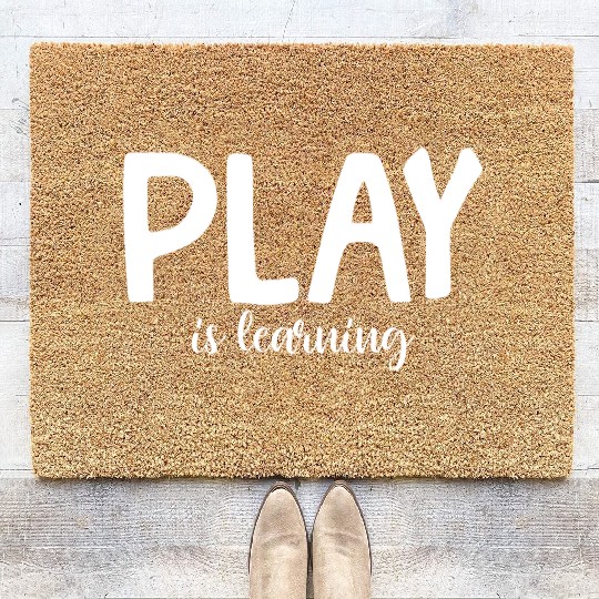 Play Is Learning Preschool Pre-K Kindergarten Coir Doormats