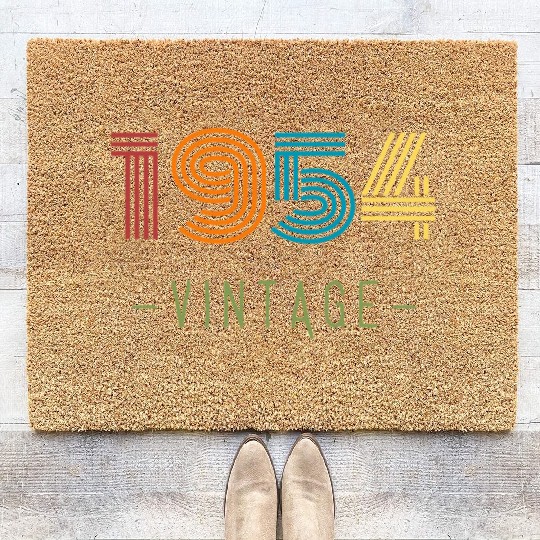 VINTAGE 1954 NEON RETRO DESIGN Coir Doormats