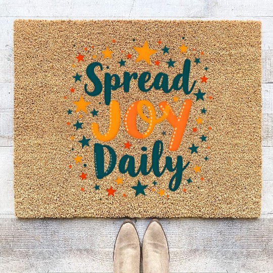 Joyful Spread Celebratory Design Coir Doormats