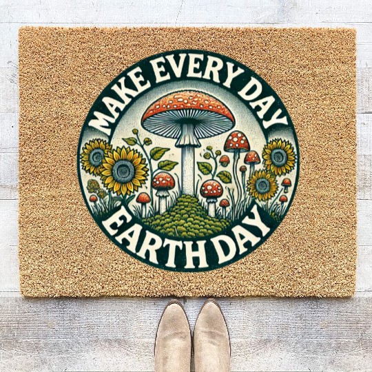 Make every Day Earth Day Coir Doormats
