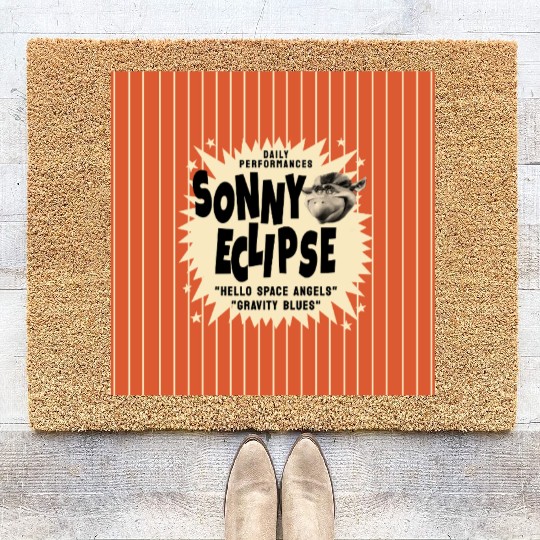 Sonny Eclipse Retro Poster Small Coir Doormats