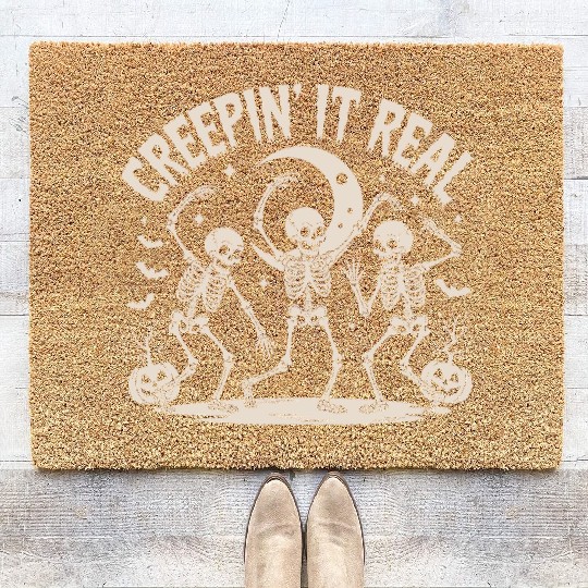 Creepin’ It Real Skeleton Dance Coir Doormats