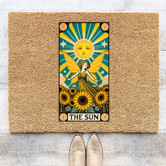 Sun Fairy Tarot Card Design Coir Doormats
