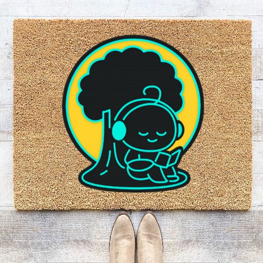 Peaceful Tech Reading Under Tree Coir Doormats