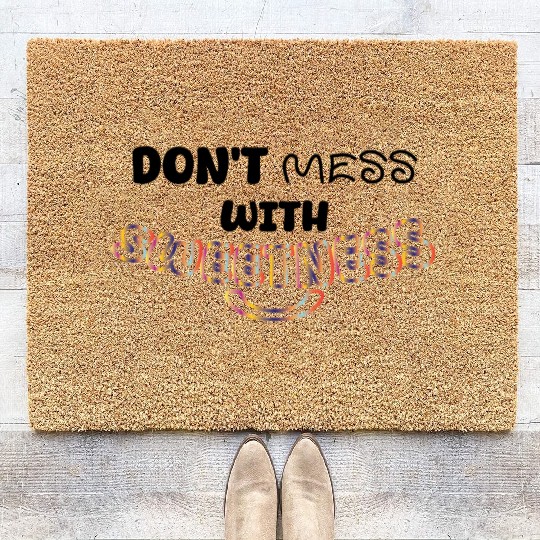 Colorful Sweetness Script Design Coir Doormats