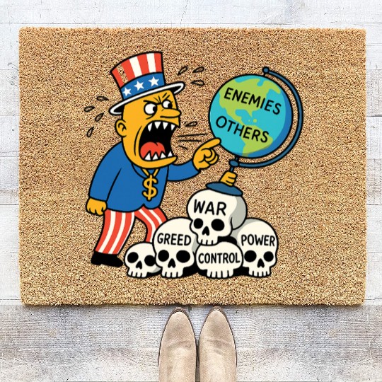 Angry Uncle America Confronts Global Enemies Coir Doormats