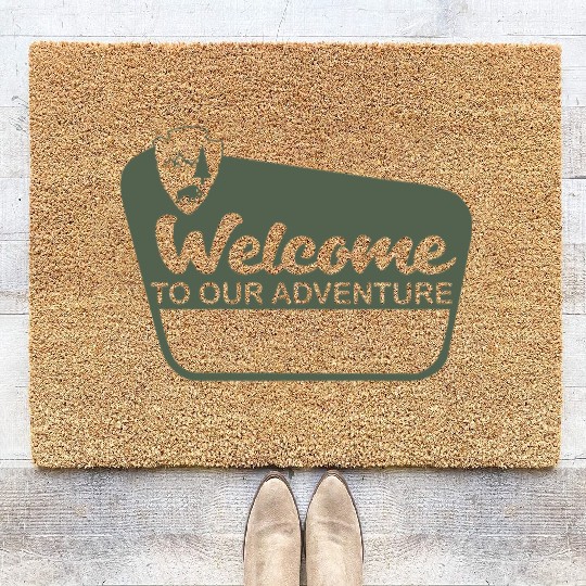 Nature-Inspired Wilderness Trek Design Coir Doormats