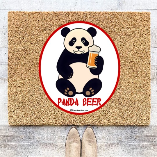 Panda Beer  Coir Doormats