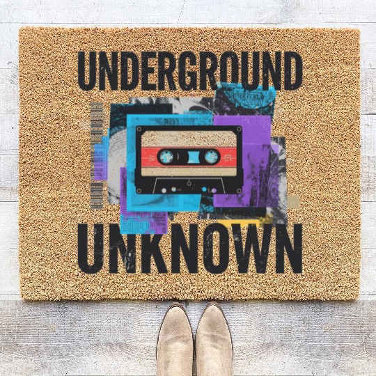 Underground Cassette Tape Urban Art Coir Doormats