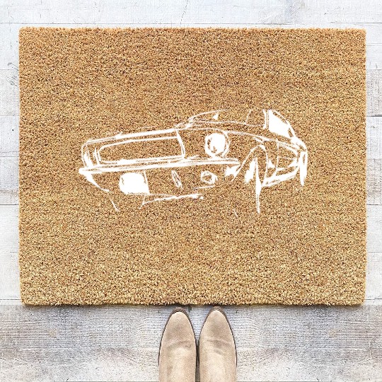 classic US car Coir Doormats