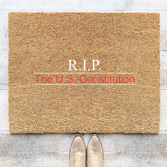 RIP US Constitution Front Coir Doormats