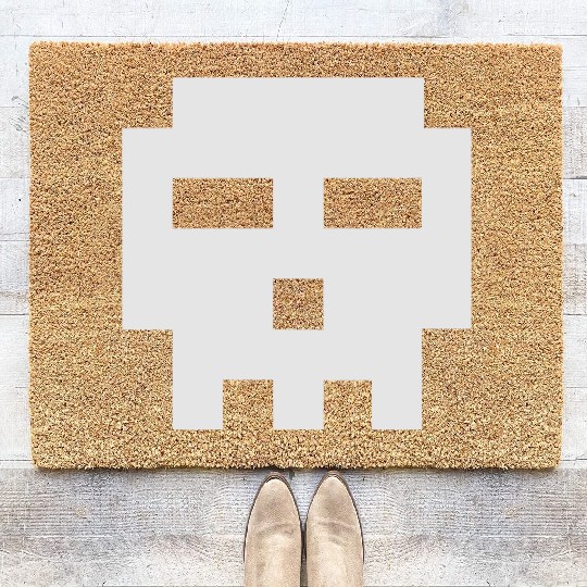 Scott Pilgrim 8-bit Skull Vector Coir Doormats