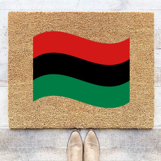 Red, Black & Green Flag Coir Doormats