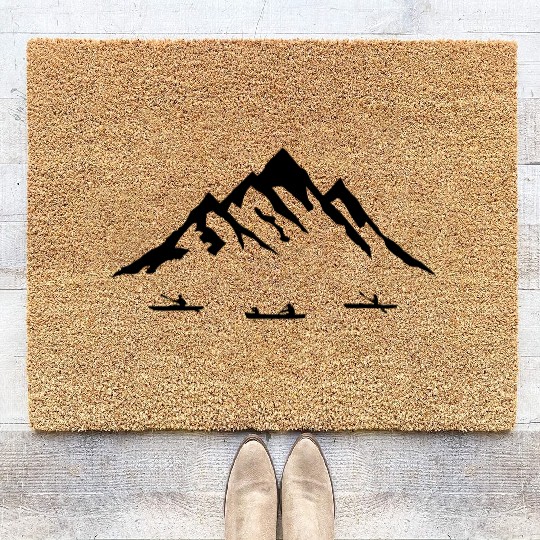 Canoe & Mountains Coir Doormats