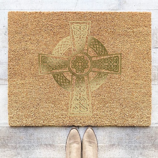 Celtic cross Coir Doormats