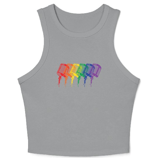 Multi-colored Mics Crop Tank Top