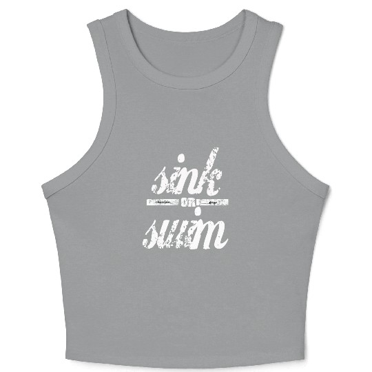 Sink or swim Vintage Feel Crop Tank Top