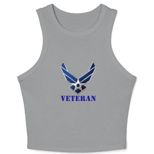 US Air Force Veteran Crop Tank Top