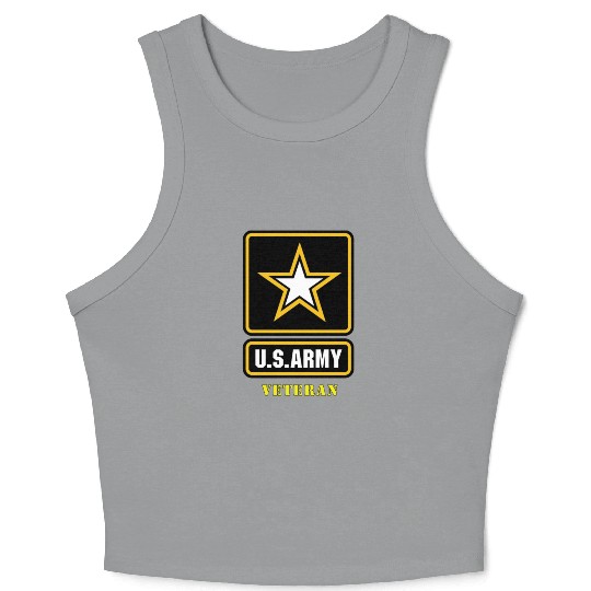 US Army Veteran Crop Tank Top