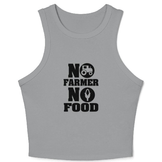 no farmer no food Crop Tank Top