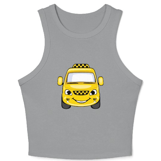 Taxi design art Crop Tank Top