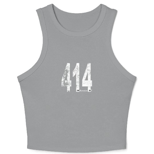 Vintage Milwaukee Area Code 414 Crop Tank Top
