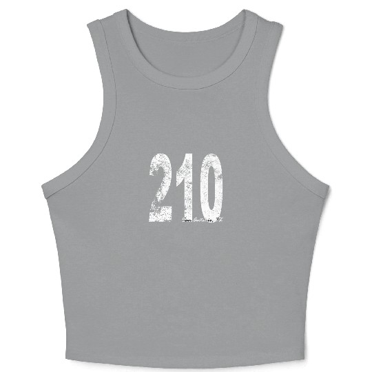 Vintage San Antonio Area Code 210 Crop Tank Top
