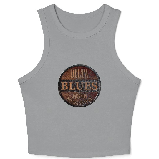 rusty delta blues jackson Crop Tank Top