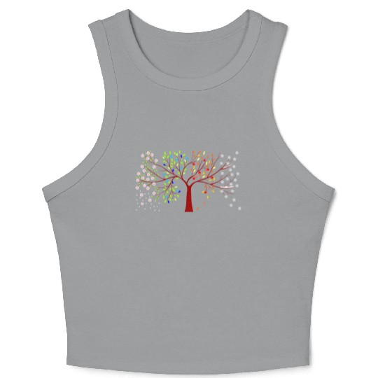 four seasons tree Crop Tank Top