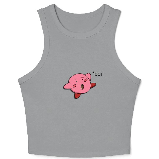 Funny Kirby Crop Tank Top