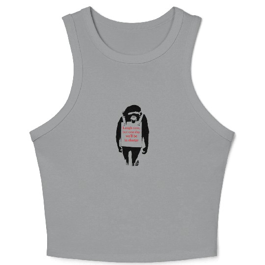 Laugh Now Monkey Sandwich Crop Tank Top
