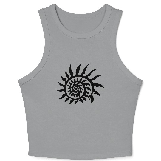 Cool T Tattoo design Crop Tank Top