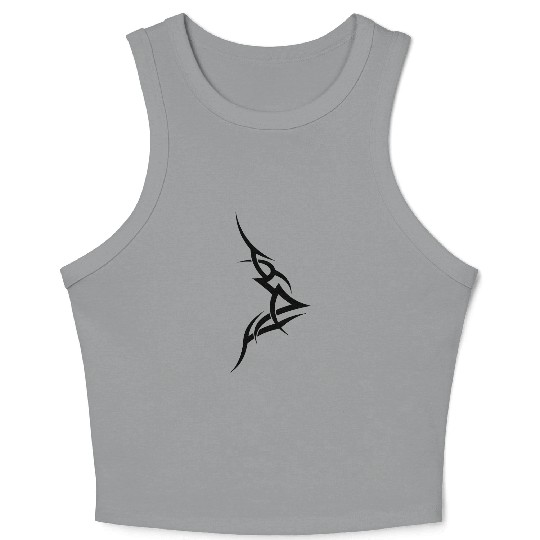 Cool T Tattoo design Crop Tank Top