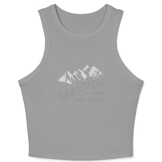 the mountains are calling Crop Tank Top